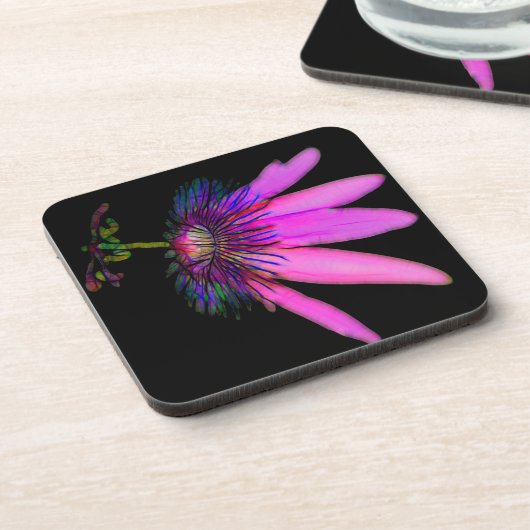 Pink Passion Blume Untersetzer (Linke Seite)