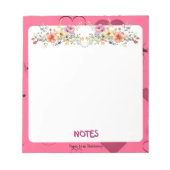Pink Passion Heart Editor Notizblock (Vorderseite)