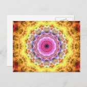 Pink Passion Kaleidoskop Postkarte (Vorne/Hinten)