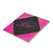 Pink Passion Monogram Fliese (Seite)