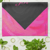 Pink Passion Monogram Geschirrtuch (Gefaltet)