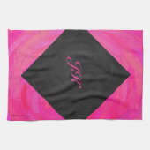 Pink Passion Monogram Geschirrtuch (Horizontal)