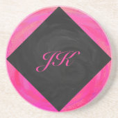 Pink Passion Monogram Getränkeuntersetzer (Vorne)