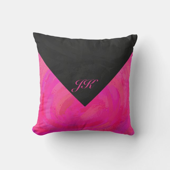 Pink Passion Monogram Kissen (Vorderseite)