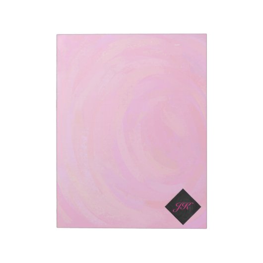 Pink Passion Monogram Notizblock (Rotiert)