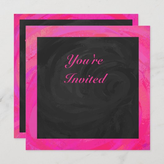 Pink Passion Personalisiert Einladung (Vorne/Hinten)