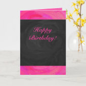 Pink Passion Personalisiert Karte (Gelbe Blume)