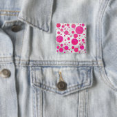 Pink Passion Polka Dot Pattern Button (Beispiel)