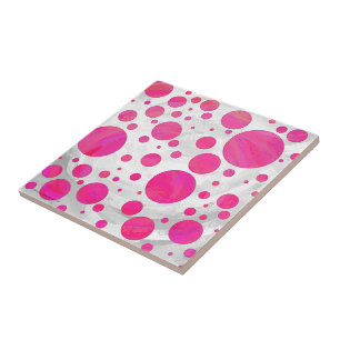 Pink Passion Polka Dot Pattern Fliese