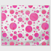 Pink Passion Polka Dot Pattern Geschenkpapier (Flach)