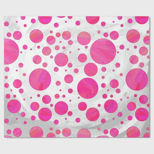 Pink Passion Polka Dot Pattern Geschenkpapier (Flach)