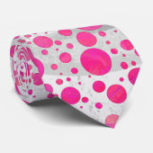 Pink Passion Polka Dot Pattern Krawatte (Gerollt)