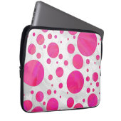Pink Passion Polka Dot Pattern Laptopschutzhülle (Vorne Rechts)
