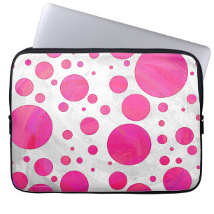 Pink Passion Polka Dot Pattern Laptopschutzhülle