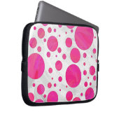 Pink Passion Polka Dot Pattern Laptopschutzhülle (Vorne Rechts)