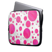 Pink Passion Polka Dot Pattern Laptopschutzhülle (Vorderseite Links)