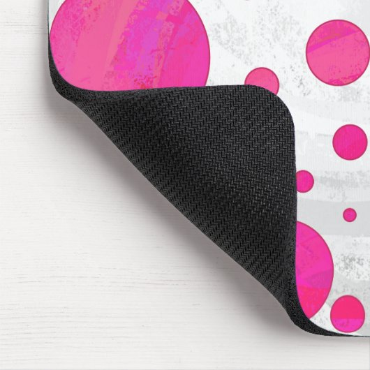 Pink Passion Polka Dot Pattern Mousepad (Ecke)