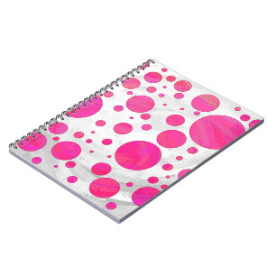 Pink Passion Polka Dot Pattern Notizblock