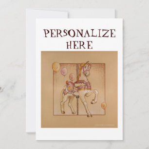 PINK PASSION PONY CAROUSEL EINLADUNG
