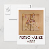 PINK PASSION PONY CAROUSEL POSTKARTE (Vorne/Hinten)