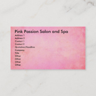 Pink Passion Salon und Wellness-Center Visitenkarte
