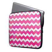 Pink Passion Zickzack Muster Laptopschutzhülle (Vorderseite Links)