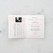 Pink Passport Travel Girl Baby Dusche Weltkarte Einladung (Innenseite)