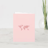 Pink Passport Travel Girl Baby Dusche Weltkarte Einladung (Rückseite)