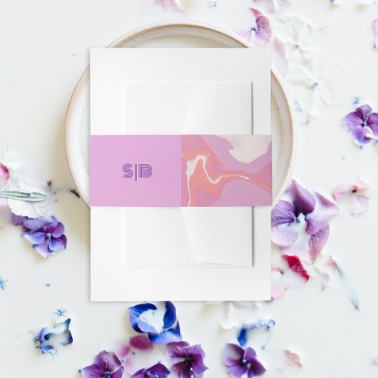 Pink Pasta Abstrakt Art Einladungsbanderole