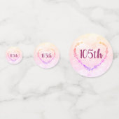 Pink Pastel 105. Geburtstagsdesign Konfetti (Vorderseiten)