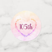 Pink Pastel 105. Geburtstagsdesign Konfetti (Klein Vorderseite)