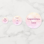 Pink Pastel 50. Geburtstagsdesign Konfetti (Rückseiten)