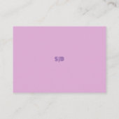 Pink Pastel Abstrakt Art Wedding Card Begleitkarte (Rückseite)