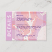 Pink Pastel Abstrakt Art Wedding Card Begleitkarte (Vorderseite)