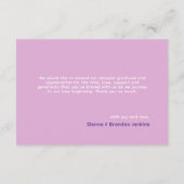Pink Pastel Abstrakt Art Wedding Danke Karte (Rückseite)