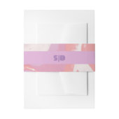 Pink Pastel Abstrakt Art Wedding Einladungsbanderole (Vorderseite Beispiel)