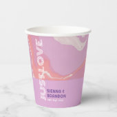 Pink Pastel Abstrakt Art Wedding Paper Cups Pappbecher (Vorderseite)