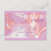 Pink Pastel Abstrakt Art Wedding RSVP Karte (Vorderseite)