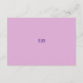 Pink Pastel Abstrakt Art Wedding RSVP Karte (Rückseite)