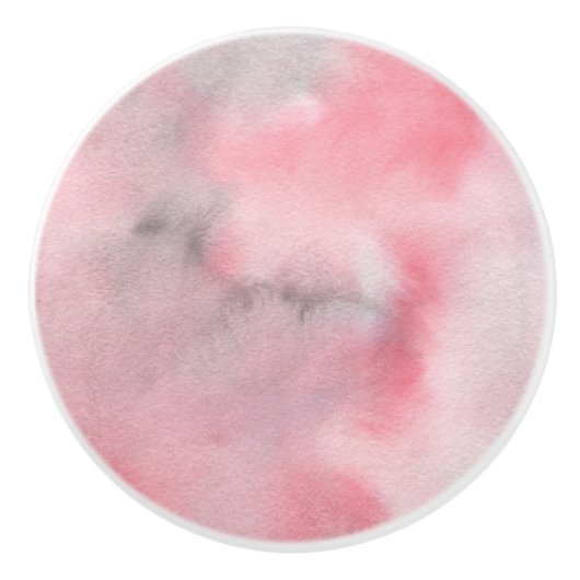Pink Pastel Aquarellfarbe Textur Keramikknauf (Vorderseite)