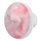 Pink Pastel Aquarellfarbe Textur Keramikknauf (Rechts)