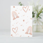 Pink Pastel Babydusche Grußkarte Dankeskarte (Stehend Vorderseite)