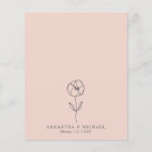 Pink Pastel Blume Botanischer Haushalt wir tun Flyer (Hinten)