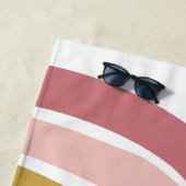 Pink Pastel Boho Regenbogen Name Strandtuch (Beispiel)