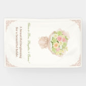 pink pastel bouquet Elegant Banner (Horizontal)