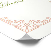 pink pastel bouquet Elegant  Poster (Ecke)