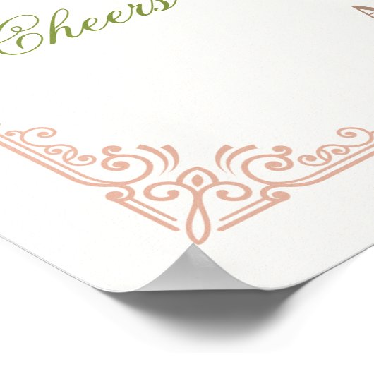 pink pastel bouquet Elegant Poster (Ecke)