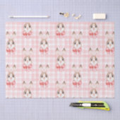 Pink Pastel Bunny Rabbit Geschenk Seidenpapier (Handwerk)
