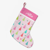 Pink Pastel Christmas Stocking Kleiner Weihnachtsstrumpf (Vorderansicht (hängend))