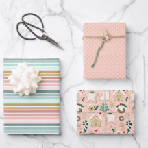 Pink Pastel Christmas Vibe Geschenk Wrap